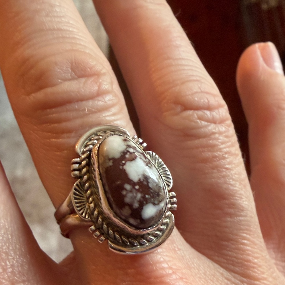 Sterling Silver and Crazy Horse Magnesite Ring